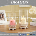 Home decorative glass cup ceramic base tealight candle holder